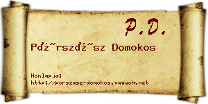 Pórszász Domokos névjegykártya